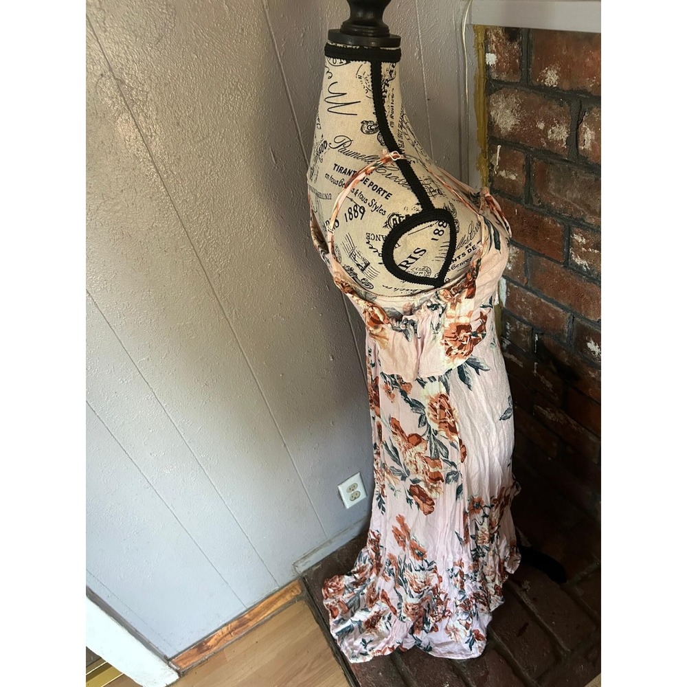 Women dress American Rag Cie Asymmetrical pink Floral  Multicolor M boho Chic - Picture 3 of 5